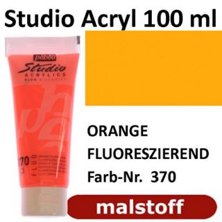 Acrylfarbe 100ml Pebeo Neonorange Neonfarbe Orange