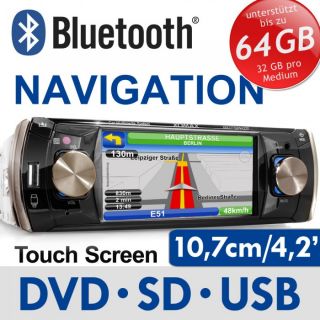 NAVIGATION BLUETOOTH 10cm/4,2 TOUCHSCREEN DVD MPEG4  CD RDS