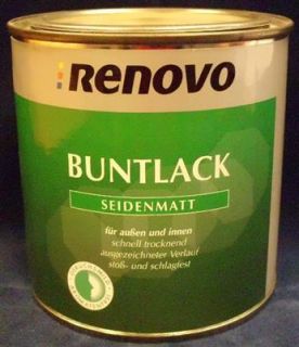 RENOVO Buntlack 375 ml, Seidenmatt, außen innen 12 €/L.