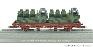 Roco 884 Minitanks – Rungenwagen + 2 Minenwerferfahrzeugen Scorpion
