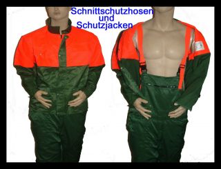 SCHNITTSCHUTZHOSE SCHUTZJACKE EN 381 FORSTHOSE FORSTJACKE SCHUTZHOSE