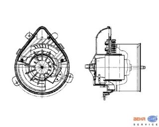 Innenraumgebläse HELLA 8EW 009 159 391 CITROËN JUMPY (U6U) 1.9 TD