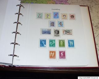 Luxemburg Briefmarkensammlung auf Vordruckblättern, Borek Verlag