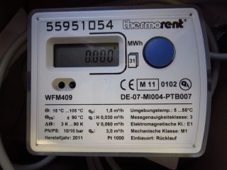 Thermorent WFM409 Wärmemengenzähler DE 07 MI004 PTB007