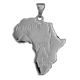 Anhänger Afrika Karte Africa Sterling Silber 925
