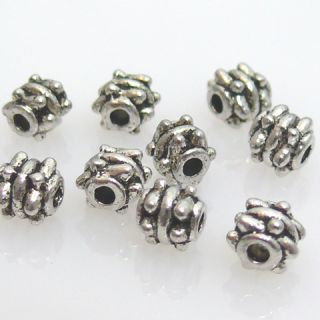 10 Metallperlen Metall Perle Rondelle silber Perlen 416