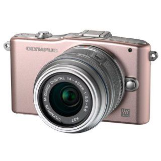 Olympus Pen E PM1 Systemkamera 3 Zoll rosa mit 14 42mm 