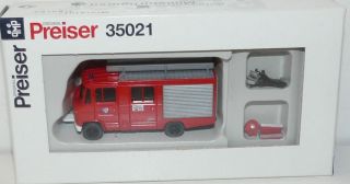 Preiser H0 ++ 35015 Mercedes 408 Feuerwehr LF 8 Metz in OVP ++V3