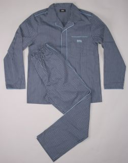 Hugo Boss Pyjama Schlafanzug durchgeknöpft Baumwolle S 48 M 50 L 52