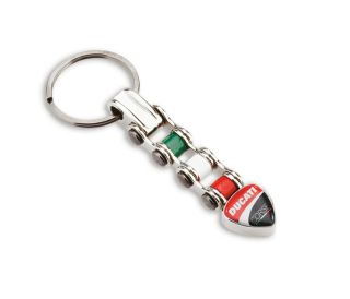 DUCATI CORSE Chain Metall Schlüsselanhänger Key Ring NEU 2013