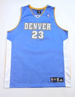 ADIDAS Authentic DENVER NUGGETS Marcus Camby NBA Basketball Jersey 52