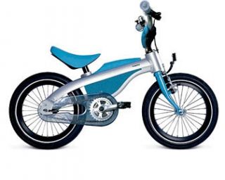 BMW Kidsbike Laufrad Fahrrad blau mit Helm u. Zubehör