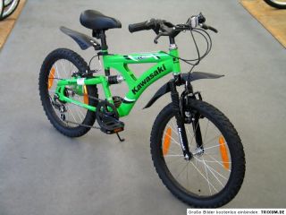 KAWASAKI MTB Rad Mountainbike 20, Kinderrad 20 Zoll, Fahrrad grün