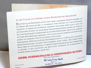 Märklin 446 Signalbuch Spur H0 von 1953 für M Gleis Signale , TOP