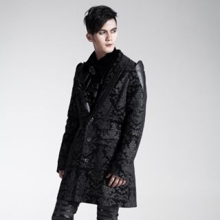 Y448 Punk Visual kera Gothic Printing Men Long coat dress jacket