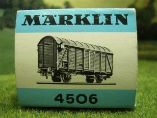 Märklin 4506 H0 gedeckter Güterwagen mit Schlusslaternen, OVP / D939
