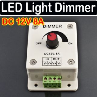 LED Light Dimmer Brightness Adjustable Control 12V 8A
