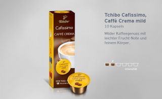 32EUR/100g) Tchibo Cafissimo Caffè Crema mild 10 Kapseln   NEU
