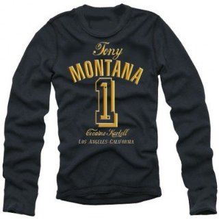 TONY MONTANA NR.1 SCHWARZ / GOLD langarm t shirt Sport
