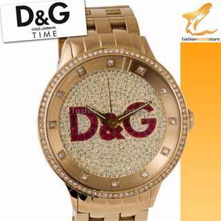 DW0377 Prime Time XXL Big DOLCE & GABBANA D&G Uhr Watch Gold Unisex