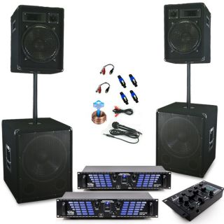 DJ PA Disco Bühne Party Karaoke Musiksystem Boxen Mixer