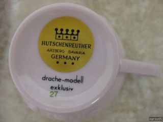 Hutschenreuther Drache Modell Porcelaine Rose   Kaffeeservice für 6