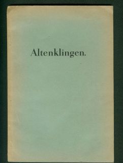 Altenklingen Zollikofersches Familien Fideikommiß 1925 Thurgau Burg