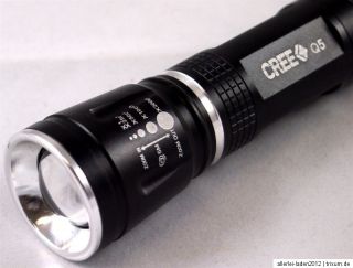 400 Lumen Q 5 CREE SMD LED Taschenlampe ZOOM+Lithium Ionen Akku