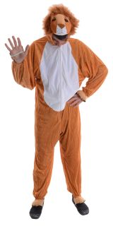 Löwen Verkleidung für Erwachsene Karneval Halloween Tier Kostüm One