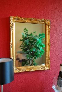 Spiegel Wandspiegel barock antik gold 37 x 47 cm Landhaus