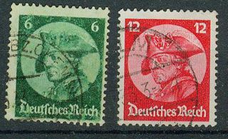 Dt Reich Briefmarken 1933 Friedrich der Große Mi 479 80