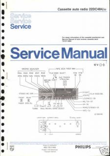 Philips Original Service Manual für CAR 22 DC 484