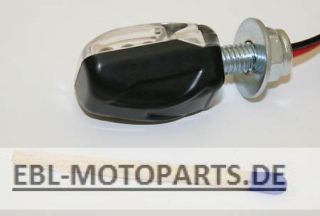 LED Mini Blinker PICCO schwarz E geprüft geeignet für Motorrad Quad
