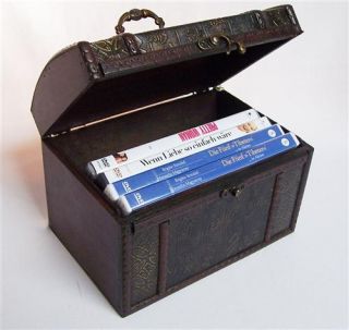 Holz Leder Truhe Schatz Kiste Geschenke Box Asien 020