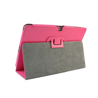 Pink Leather Folio Case Cover with Stand for Acer Iconia Tab A510