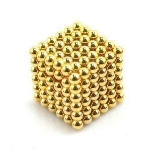 Gold Magnetic Magnet Ball Beads Sphere Puzzle Cube Magic Funny Toy 216