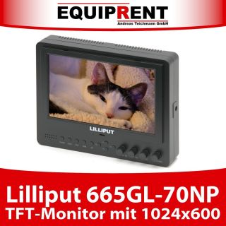 LILLIPUT 665GL 70NP 18cm 7 Zoll 1024x600 HDMI in out TFT LCD Monitor