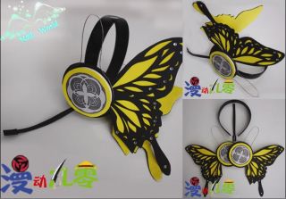 Vocaloid Magnet Len/Rin Kagamine Butterfly Headset Headphone Cosplay