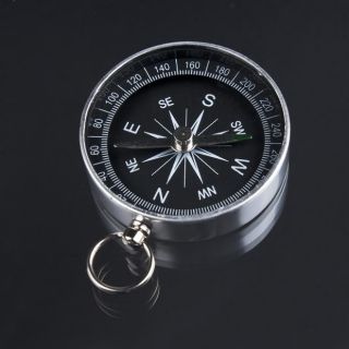 Protable Mini Aluminum Compass Navigation keychain For Travel Hiking