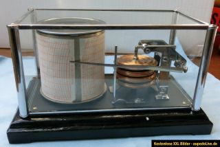 Trommelschreiber Barograph, Barometer ( 4 Dosen Messeinheit )