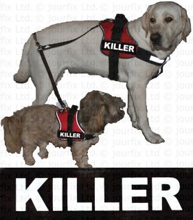 KILLER 1 x Logo groß weiß für Julius K9® Power IDC TPP Gurtband