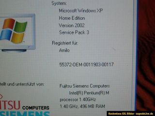 Fujitsu Siemens Amilo M1405 Laptop   Notebook, HDD 60 GB, RAM 512