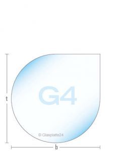 DURAFLAMM® Glasplatte Bodenplatte Funkenschutzplatte Kamin G4