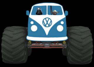VW Kombi Van Monster Truck Star Wars T Shirt All Sizes