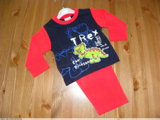 niedlicher Dino T Rex Pyjama / Schlafanzug Gr. 80/86