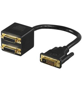 Adapterkabel DVI Stecker auf 2x DVI Buchse #i556