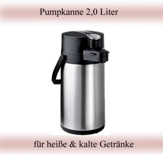 Stk. Bartscher Edelstahl Isolierkanne Pumpkanne Thermoskanne 2,0
