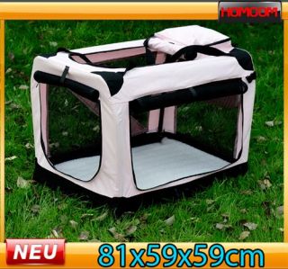 Faltbare Transportbox für Tiere Hundebox Hundetransportbox 81x59x59