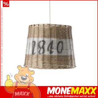 COTTAGE Lampenschirm 1840 Weidengeflecht Schirm WA5/12288