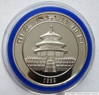 10 YUAN 1999 China PANDA Silbermünze 1oz Silber 999